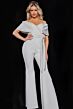 Jovani 09726 Tie Waist Off The Shoulder Jumpsuit