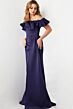 Jovani 23402 Ruffle Neckline High Slit Wedding Dress