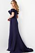 Jovani 23402 Ruffle Neckline High Slit Wedding Dress