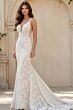 Jovani JB03864 Plunging Neckline Bare Back Wedding Gown