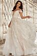Jovani JB220001 Plunging Neckline Embroidered Bridal Gown