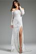 Jovani JB23106 High Slit Off The Shoulder Wedding Dress