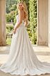 Jovani JB24563 Scalloped Neckline Glitter Lace Wedding Dress