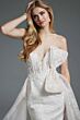 Jovani JB24653 Bow Applique Panel Train Bridal Dress