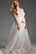 Jovani JB24653 Bow Applique Panel Train Bridal Dress