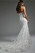 Jovani JB37538 Spaghetti Straps Embroidered Wedding Gown