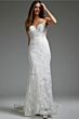 Jovani JB37538 Spaghetti Straps Embroidered Wedding Gown