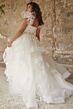 Jovani JB37575 Flounce Skirt Ruffle Strap Wedding Dress