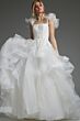 Jovani JB37575 Flounce Skirt Ruffle Strap Wedding Dress