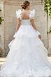 Jovani JB37575 Flounce Skirt Ruffle Strap Wedding Dress