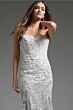 Jovani JB38221 Floral Embroidery Strapless Wedding Dress