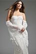 Jovani JB39162 Detachable Sleeves Beaded Lace Bridal Gown