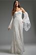 Jovani JB39162 Detachable Sleeves Beaded Lace Bridal Gown