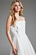 Jovani JB40599 Button Back Pleated Strapless Wedding Dress