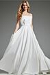 Jovani JB40599 Button Back Pleated Strapless Wedding Dress
