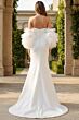 Jovani JB40601 Detached Sleeves Button Back Bridal Gown