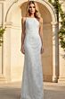 Jovani JB40608 Asymmetrical Neckline Embellished Bridal Gown
