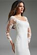 Jovani JB42297 Cutaway Train Square Neck Bridal Dress