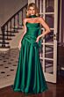 LaDivine 7432 Asymmetric Waist Draped Satin Bridesmaid Dress