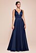 LaDivine 7469 V-Neck Slit Skirt Dress