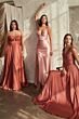 LaDivine 7496 Knot Bodice Strapless Sweetheart Dress