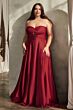 LaDivine 7496 Knot Bodice Strapless Sweetheart Dress