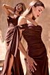LaDivine CD943 Bow Straps Off The Shoulder Dress