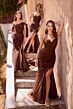 LaDivine CD943 Bow Straps Off The Shoulder Dress