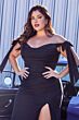 LaDivine CD943 Bow Straps Off The Shoulder Dress