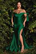 LaDivine CD943 Bow Straps Off The Shoulder Dress