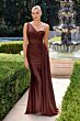 LaDivine PT004 Asymmetric Neck Side Overskirt Dress