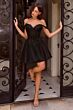 LaDivine CD0246 A-Line Tulle Skirt Off The Shoulder Dress
