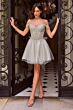 LaDivine CD0246 A-Line Tulle Skirt Off The Shoulder Dress