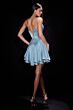 LaDivine CD425 Lace Up Back A-Line Layered Skirt Dress