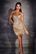 LaDivine CD646 Side Slit Fitted Strapless Corset Dress