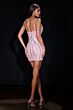 LaDivine CD647 Fitted Spaghetti Straps V-Neck Beaded Dress