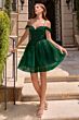 LaDivine CY024 Cold-Shoulder Flared Tulle Skirt Dress