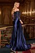 LaDivine CDS549 Ruched Derriere Side Streamer Dress