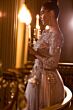 LaDivine J883 Sheer Sleeve Bateau Neck Dress