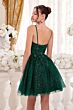 LaDivine Dress 9245 Spaghetti Strap V-Neck Short Dress