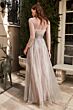 LaDivine Dress B701 Beaded Illusion Sleeve Mother Of The Bride Dress