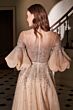 LaDivine Dress B703 Illusion Balloon Sleeve Mother Of The Bride Dress