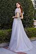 LaDivine Dress B708 Puff Sleeve Corset Mother Of The Bride Dress