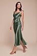 LaDivine BD103 Cowl Neck Bow-Tie Strap Dress