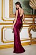 LaDivine BD7045 Asymmetric Cowl Neck Dress