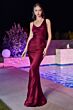 LaDivine BD7045 Asymmetric Cowl Neck Dress