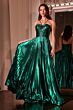 LaDivine C153 Halter Strap Pleated Metallic Dress