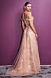 LaDivine Dress C73 Off-The-Shoulder Ruffle Sleeve Formal Gown
