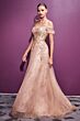 LaDivine Dress C73 Off-The-Shoulder Ruffle Sleeve Formal Gown
