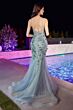 LaDivine Dress CB121 Removable Sleeves Corset Bodice Evening Dress